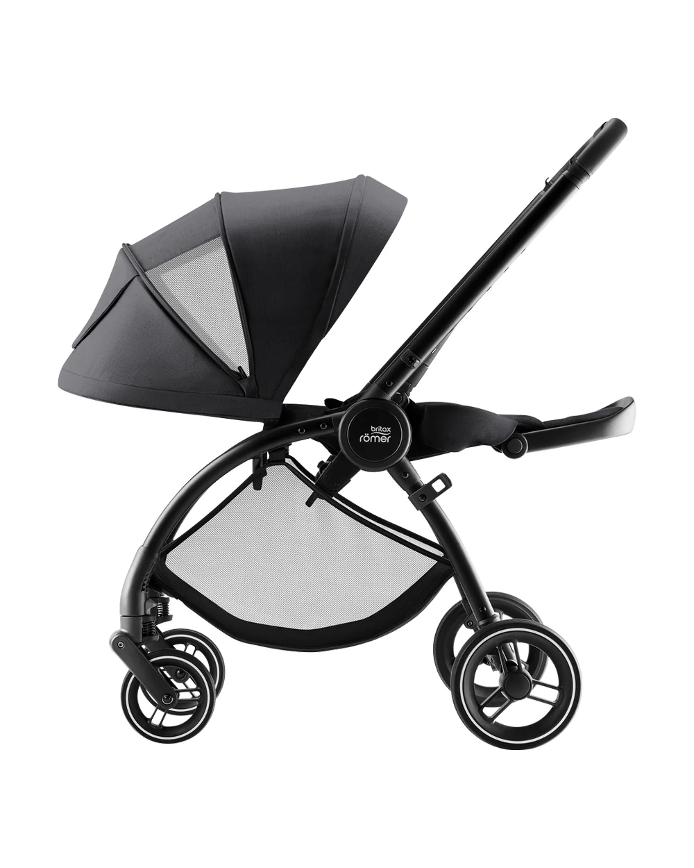 Britax Rio Lightweight Stroller-Height Adjustable Parent Handle Bar-Reversible & Flat Reclining Seat-One Hand Fold-Includes Cup Holder-For 0 to 4Y (Upto 22Kg)-Carbon Black - Image 8