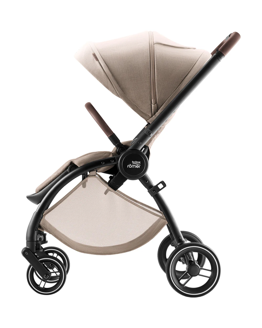 Britax Rio Lightweight Stroller-Height Adjustable Parent Handle Bar-Reversible & Flat Reclining Seat-One Hand Fold-Includes Cup Holder-For 0 to 4Y (Upto 22Kg)-Teak - Image 7