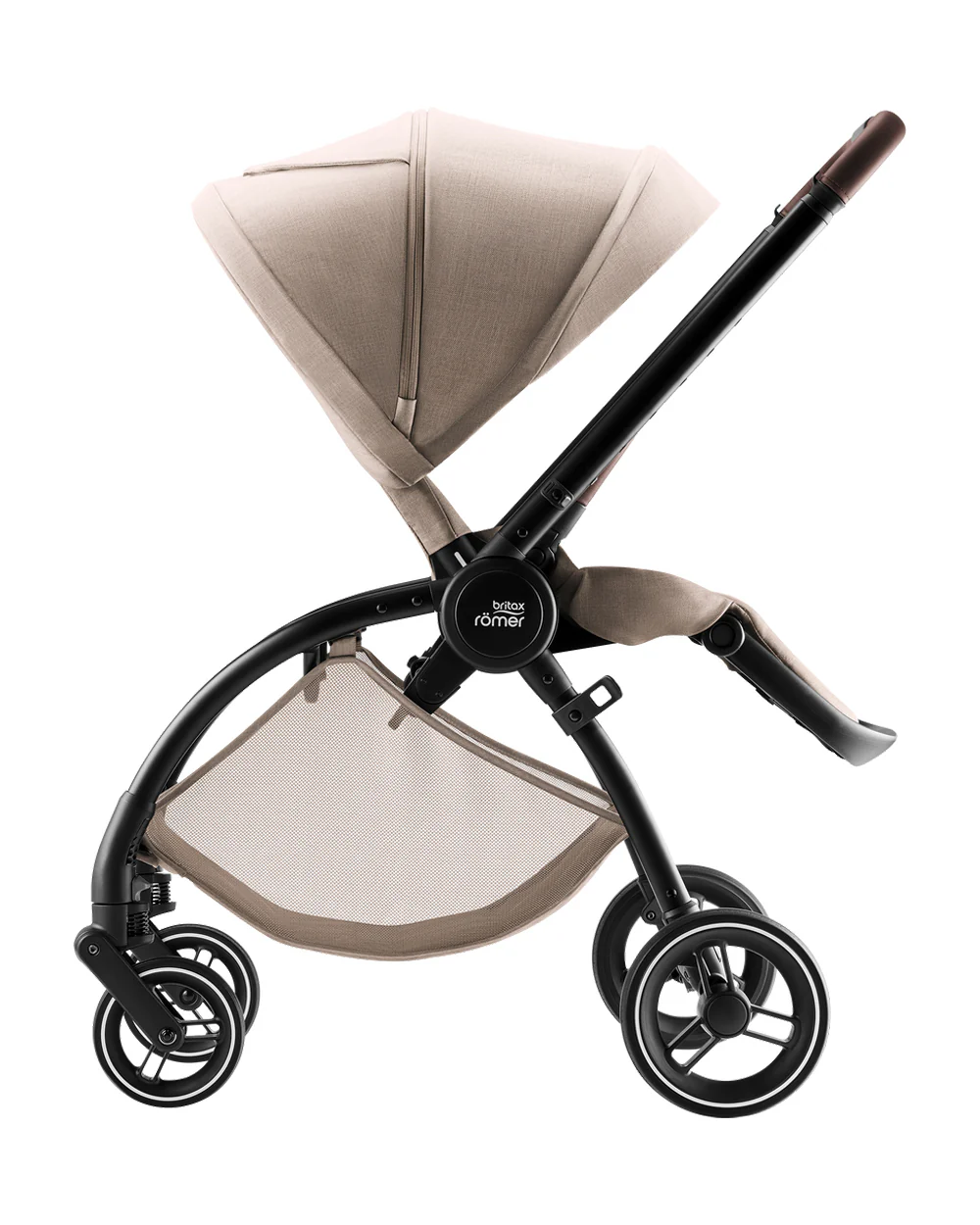 Britax Rio Lightweight Stroller-Height Adjustable Parent Handle Bar-Reversible & Flat Reclining Seat-One Hand Fold-Includes Cup Holder-For 0 to 4Y (Upto 22Kg)-Teak - Image 8
