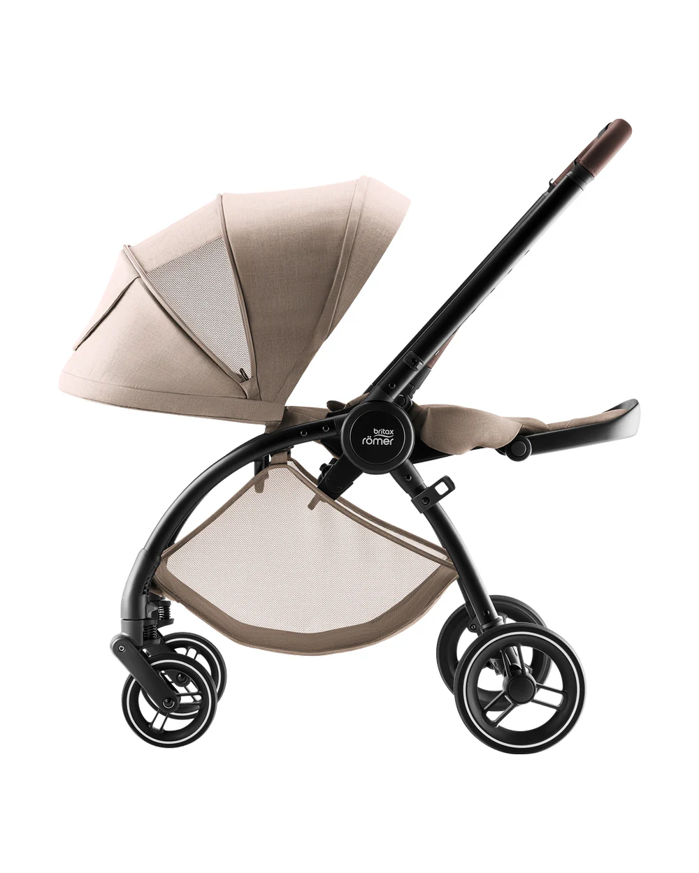 Britax Rio Lightweight Stroller-Height Adjustable Parent Handle Bar-Reversible & Flat Reclining Seat-One Hand Fold-Includes Cup Holder-For 0 to 4Y (Upto 22Kg)-Teak - Image 9