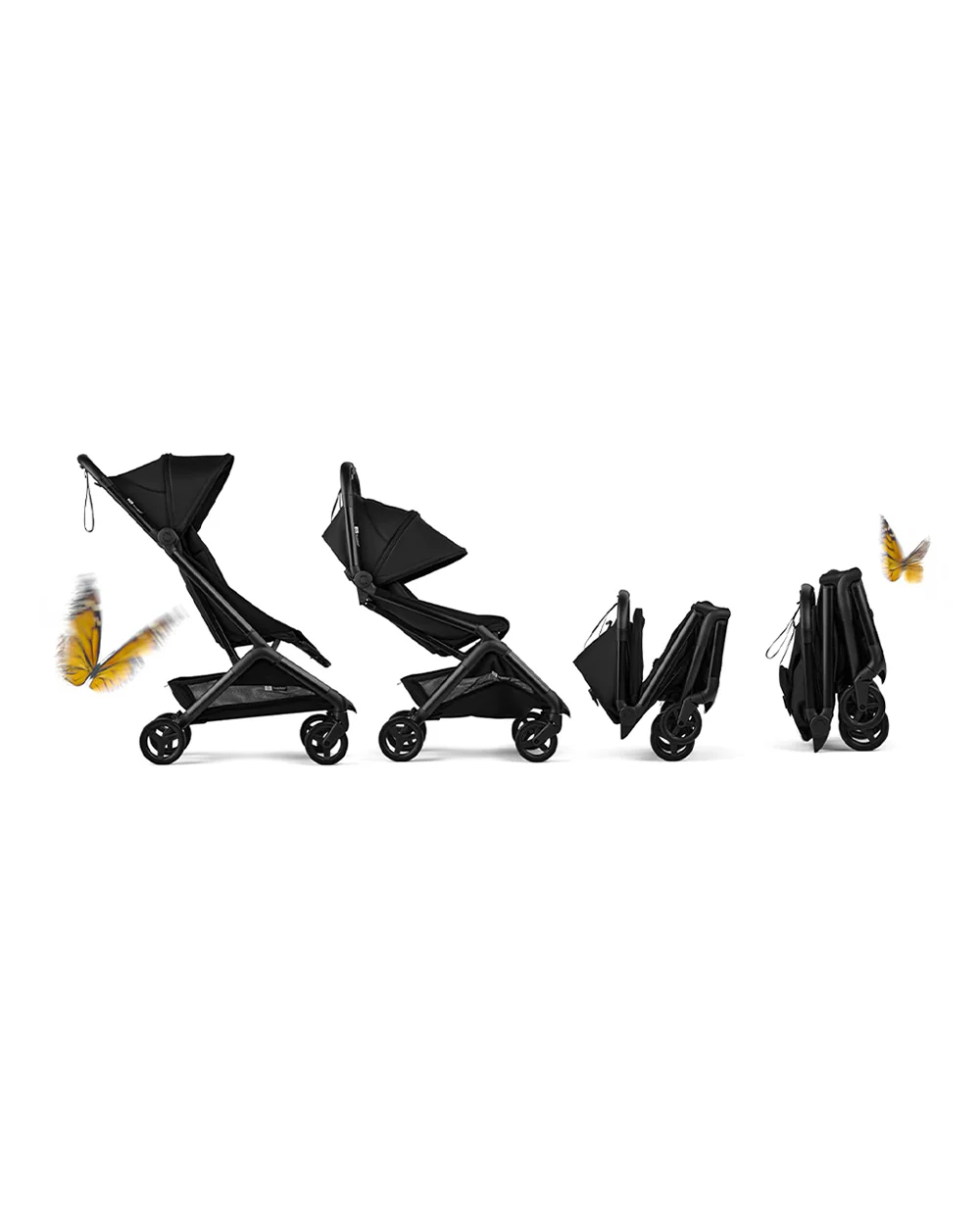 Bugaboo Butterfly 2 Cabin Friendly Stroller-One Second Ultra Compact Fold-Flat Reclining Seat-Large Storage Basket-Car Seat Compatible-2 Years Warranty-For 0 to 4Y-Midnight Black - Image 14