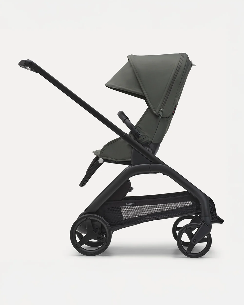 Bugaboo Dragonfly Lightweight Stroller-Unique & Patented One Hand Fold-Reversible & Flat Reclining Seat-Height Adjustable Parent Handle Bar-Travel System Compatible-Extra Large Storage Basket With Removable Bag-2 Years Warranty-For 0 to 4Y-Forest Green - Image 6