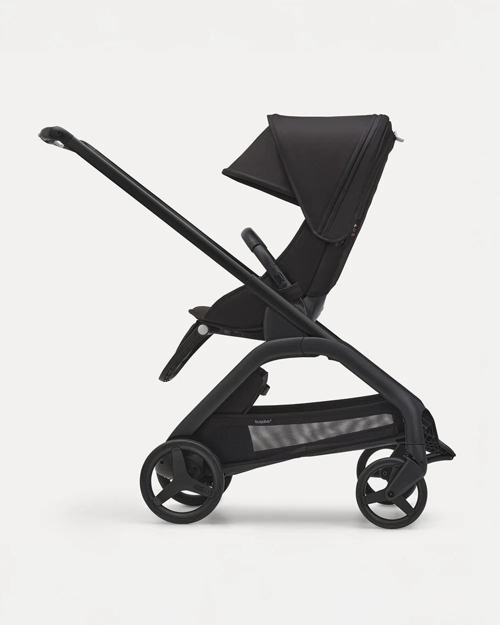 Bugaboo Dragonfly Lightweight Stroller-Unique & Patented One Hand Fold-Reversible & Flat Reclining Seat-Height Adjustable Parent Handle Bar-Travel System Compatible-Extra Large Storage Basket With Removable Bag-2 Years Warranty-For 0 to 4Y-Midnight Black - Image 6
