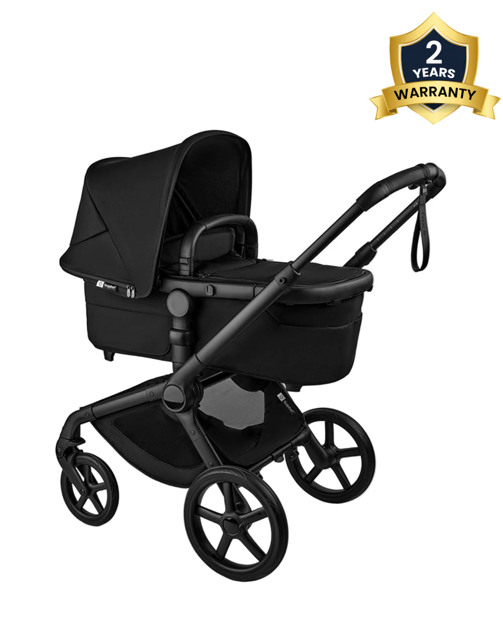 Bugaboo Fox 5 Renew Stroller-Convertible 2 in 1 Seat With Carry Cot Mode-Height Adjustable Parent Handle Bar-Reversible & Flat Reclining Seat-One Hand Fold-All Terrain Wheels-2 Year Warranty-For 0 to 4Y (Upto 22 Kg)-Heritage Black - Image 2