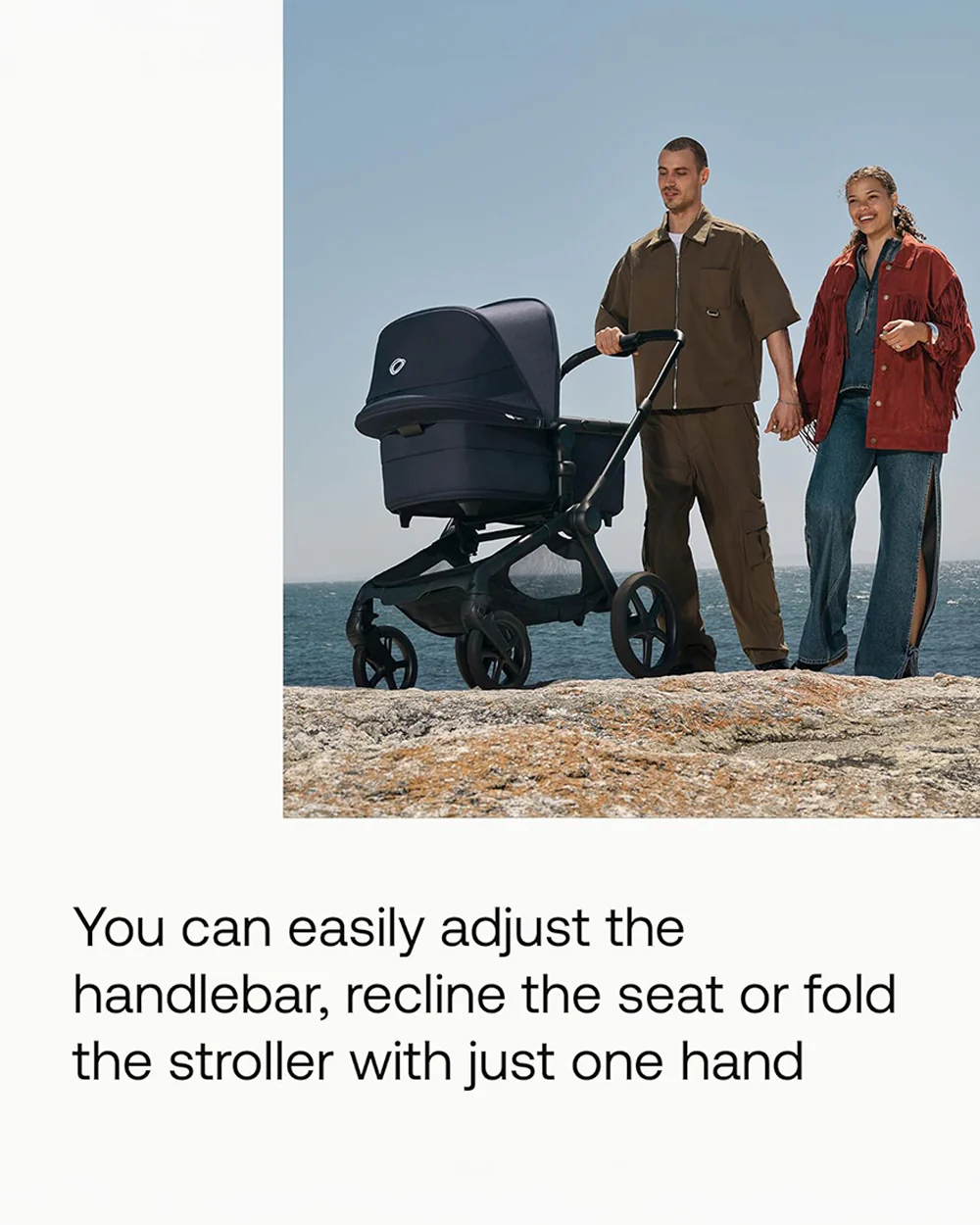 Bugaboo Fox 5 Renew Stroller-Convertible 2 in 1 Seat With Carry Cot Mode-Height Adjustable Parent Handle Bar-Reversible & Flat Reclining Seat-One Hand Fold-All Terrain Wheels-2 Year Warranty-For 0 to 4Y (Upto 22 Kg)-Moon Grey - Image 7