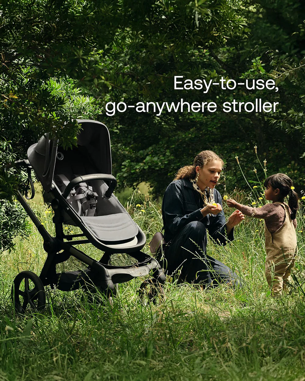 Bugaboo Fox 5 Renew Stroller-Convertible 2 in 1 Seat With Carry Cot Mode-Height Adjustable Parent Handle Bar-Reversible & Flat Reclining Seat-One Hand Fold-All Terrain Wheels-2 Year Warranty-For 0 to 4Y (Upto 22 Kg)-Moon Grey - Image 11