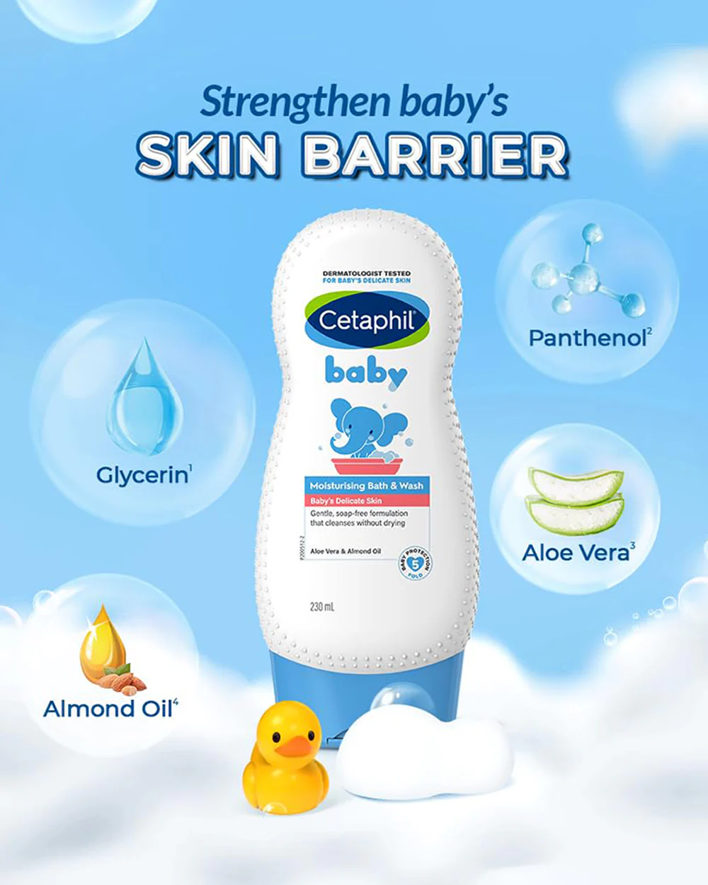 Cetaphil Baby Gentle Wash & Shampoo-Top To Toe Wash-With Glycerin & Pro-Vitamin B5-For Gentle Cleansing & Nourishing - Image 3