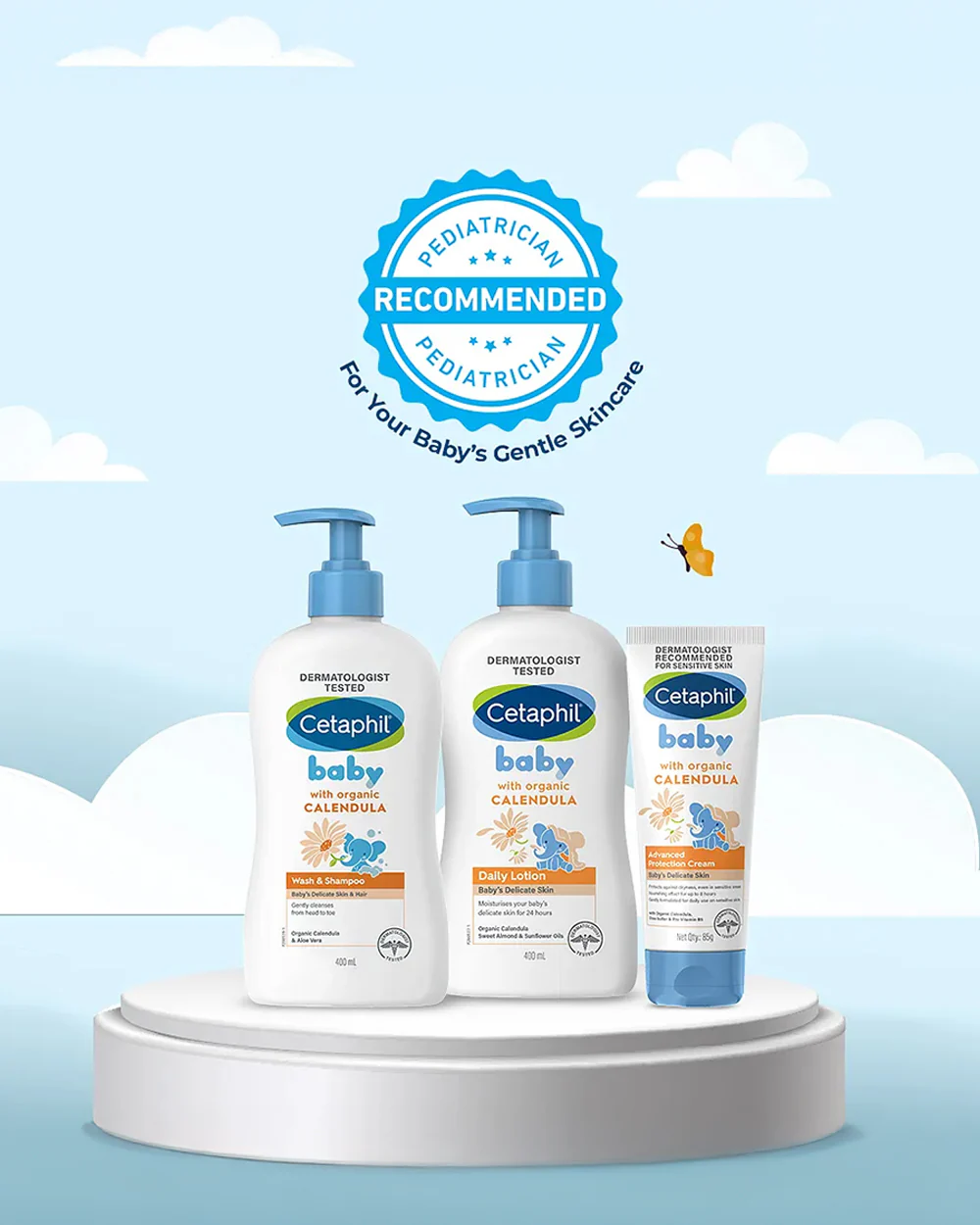 Cetaphil Baby Gentle Wash & Shampoo-Top To Toe Wash-With Organic Calendula-For Skin Nourishing, Moisturising & Hair Softening - Image 7