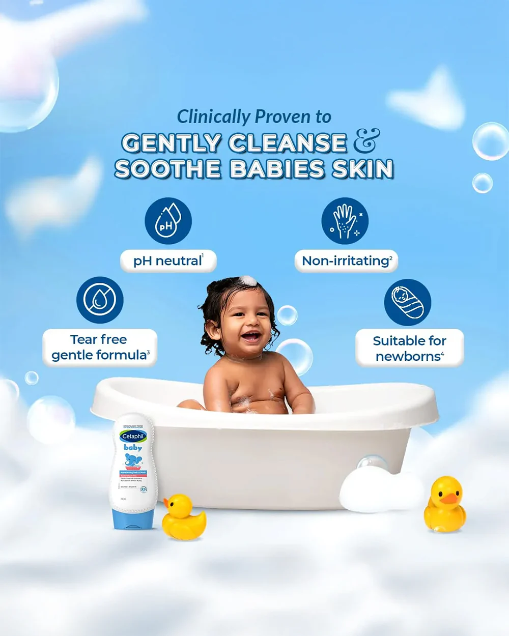 Cetaphil Moisturising Baby Bath & Wash-With Aloe Vera & Almond Oil-For Cleansing & Skin Soothening - Image 5