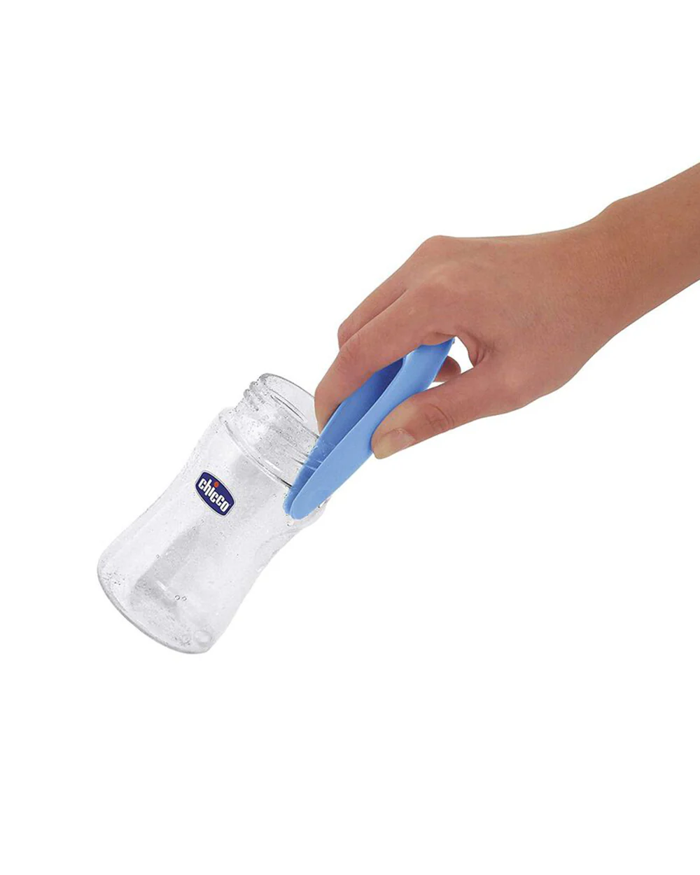 Chicco 3 in 1 Bottle Brush-Nylon Bristles-With Tong And Specific Brush For Teat-Blue & White - Image 6