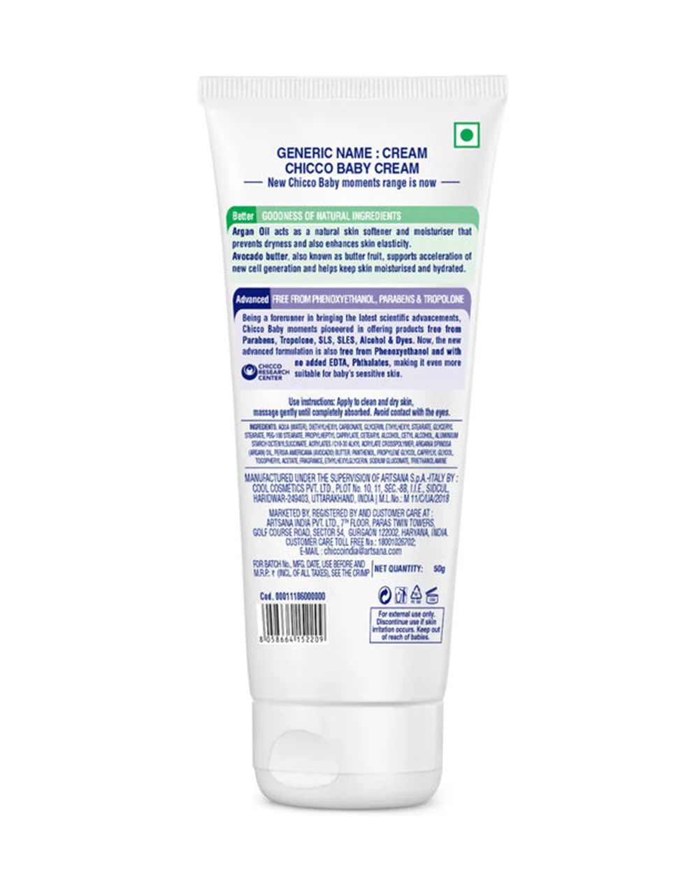 Chicco Baby Moments Baby Cream-With Argan Oil & Avocado Butter - Image 18