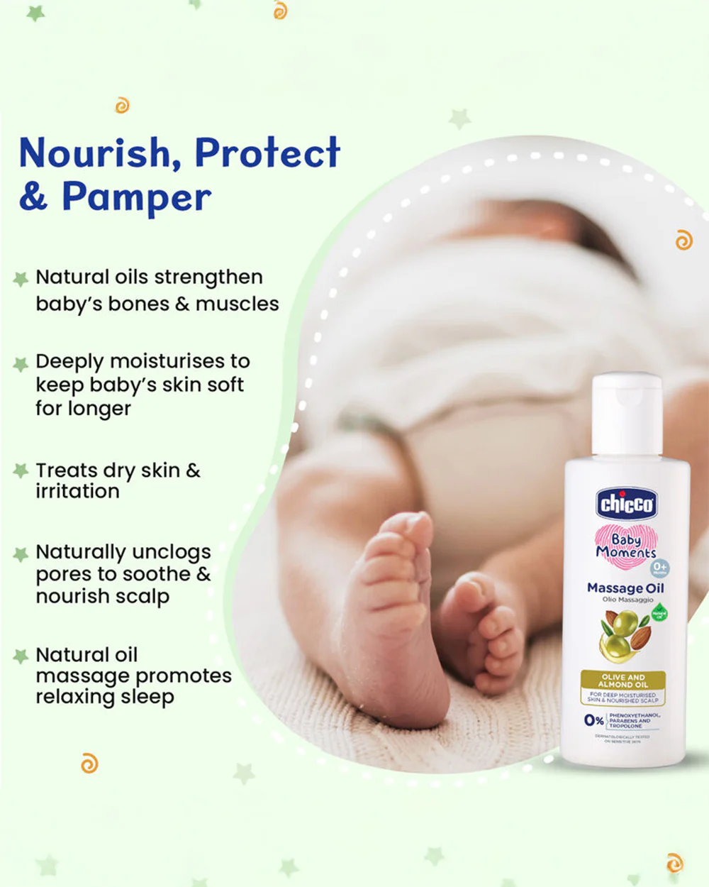 Chicco Baby Moments Baby Massage Oil-With Olive & Almond Oil - Image 11