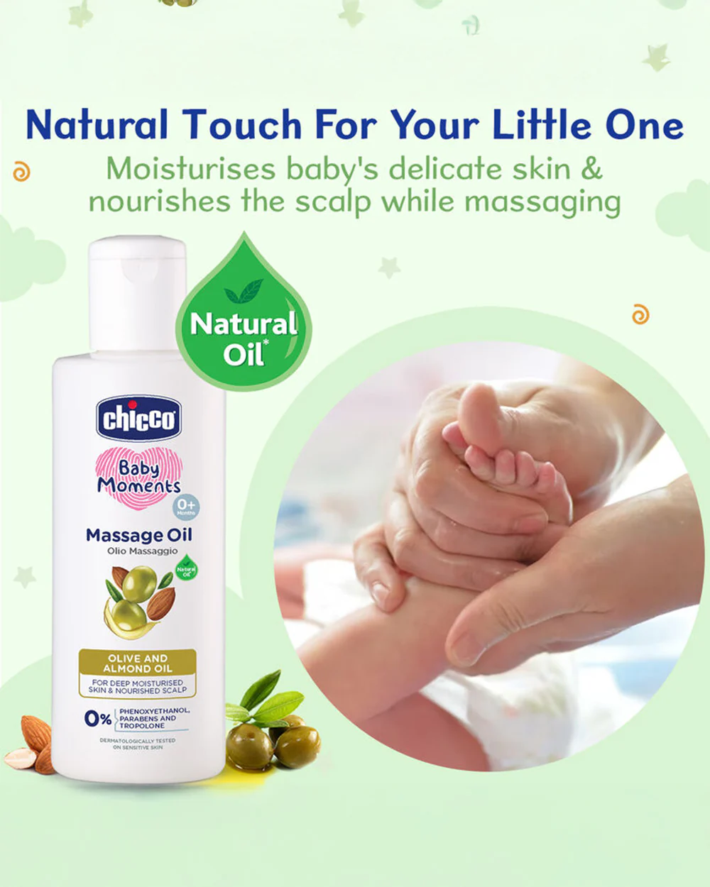 Chicco Baby Moments Baby Massage Oil-With Olive & Almond Oil - Image 12