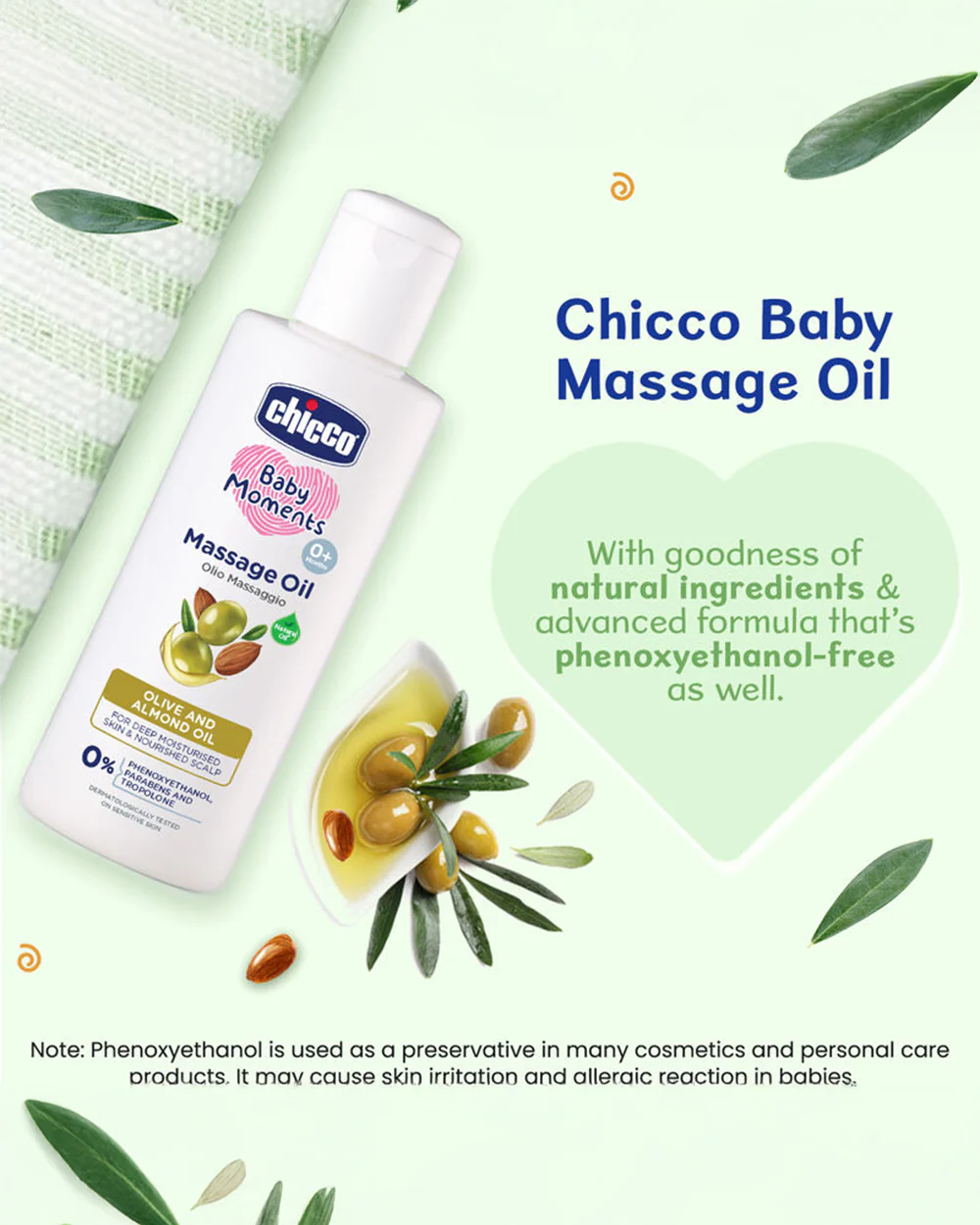 Chicco Baby Moments Baby Massage Oil-With Olive & Almond Oil - Image 13