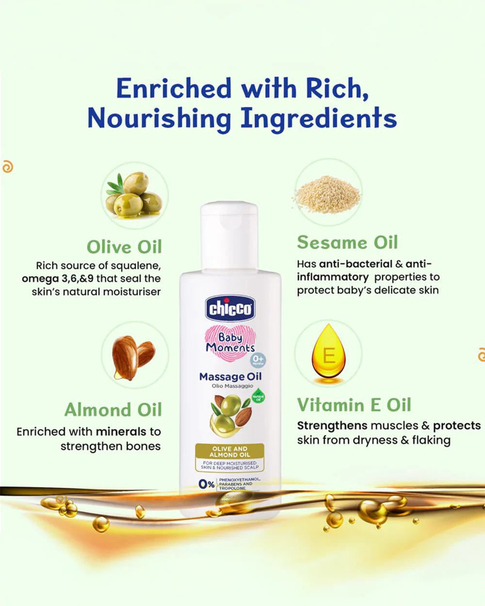 Chicco Baby Moments Baby Massage Oil-With Olive & Almond Oil - Image 14