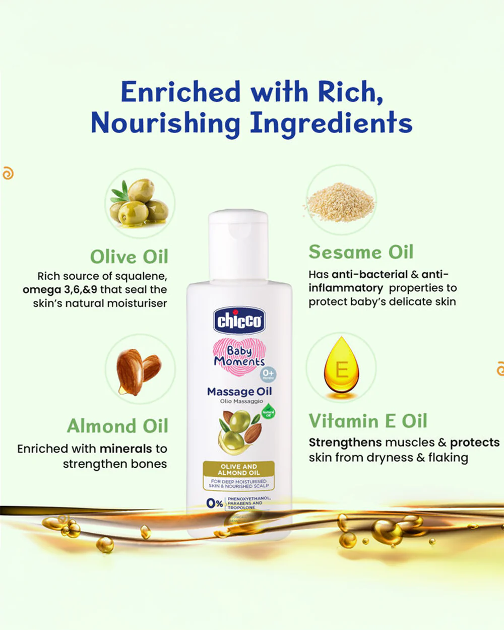 Chicco Baby Moments Baby Massage Oil-With Olive & Almond Oil - Image 22