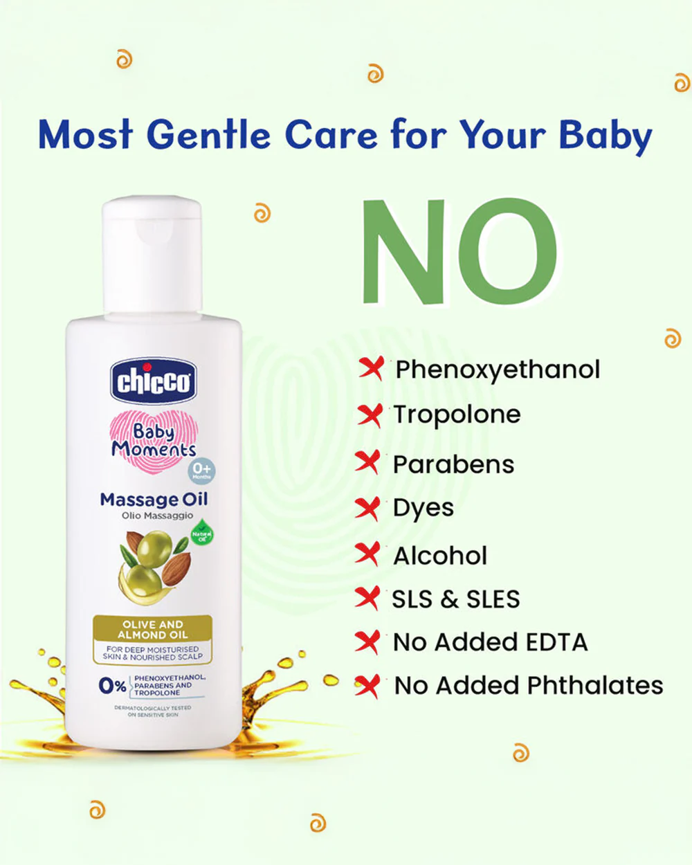 Chicco Baby Moments Baby Massage Oil-With Olive & Almond Oil - Image 23