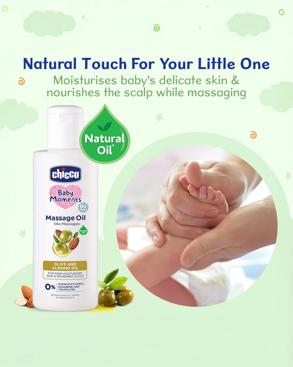 Chicco Baby Moments Baby Massage Oil-With Olive & Almond Oil - Image 30