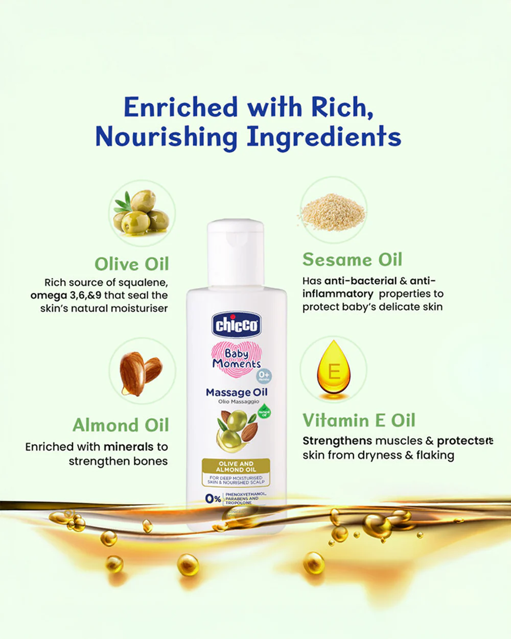 Chicco Baby Moments Baby Massage Oil-With Olive & Almond Oil - Image 31