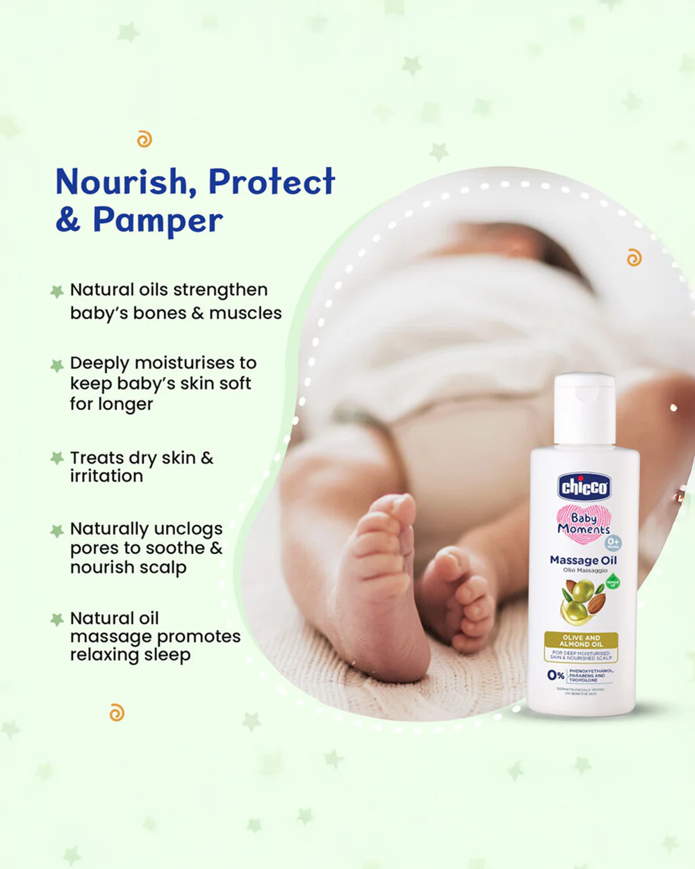 Chicco Baby Moments Baby Massage Oil-With Olive & Almond Oil - Image 32