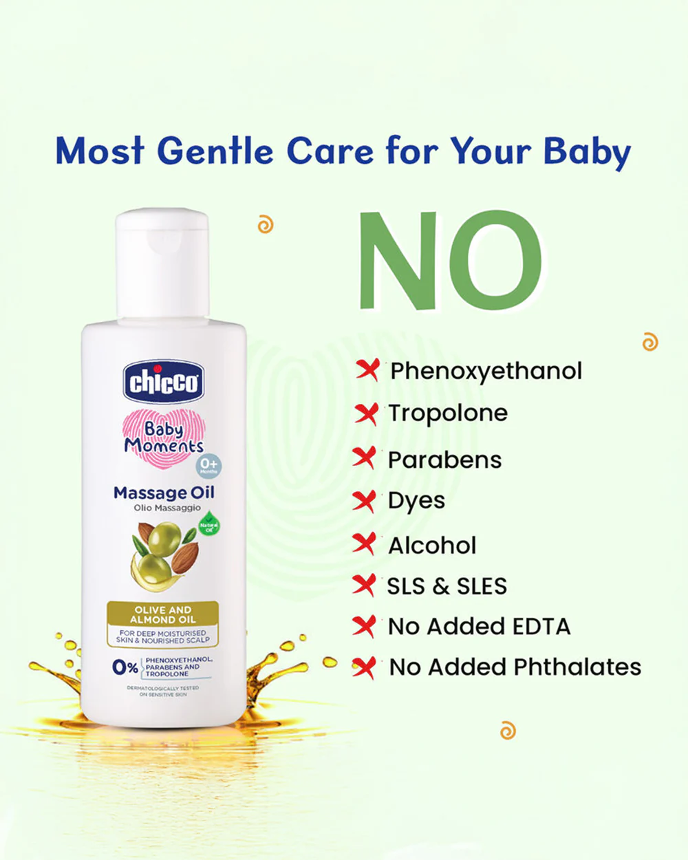 Chicco Baby Moments Baby Massage Oil-With Olive & Almond Oil - Image 34
