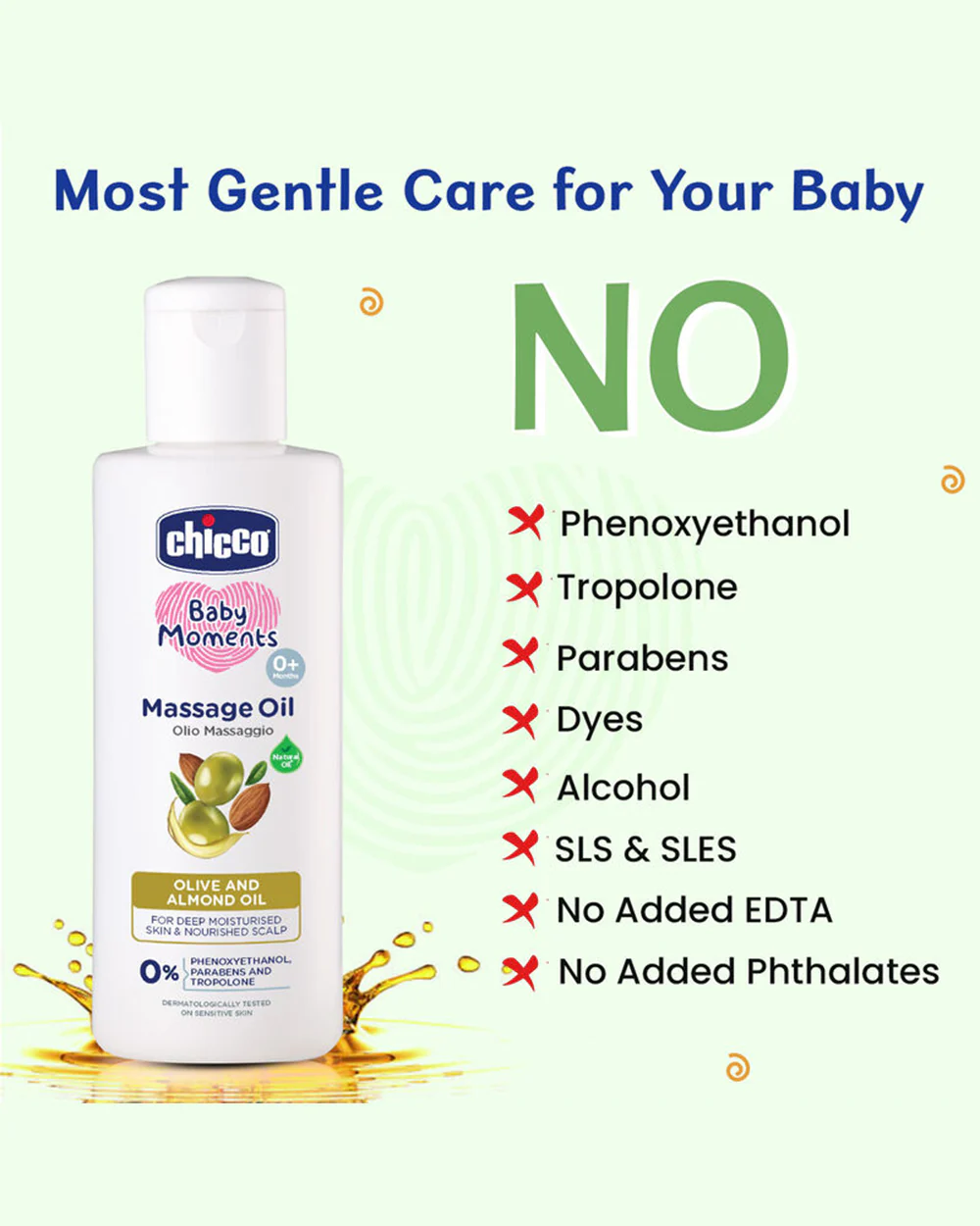 Chicco Baby Moments Baby Massage Oil-With Olive & Almond Oil - Image 7