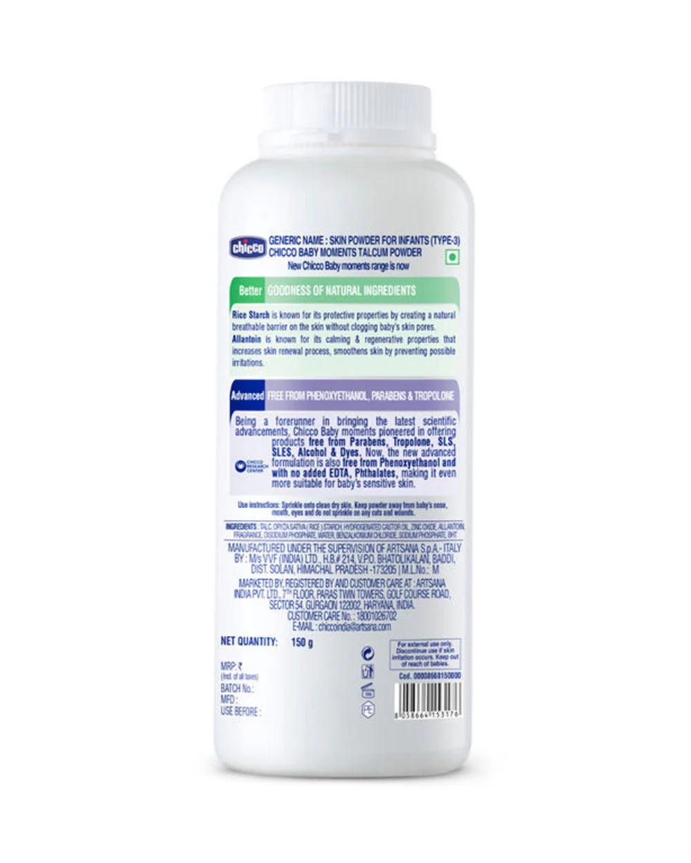 Chicco Baby Moments Baby Powder-With Rice Starch & Allantoin - Image 18