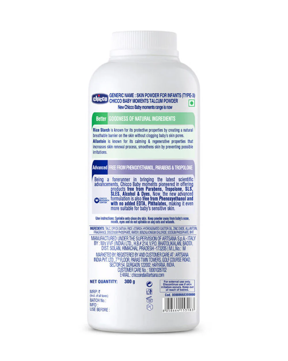 Chicco Baby Moments Baby Powder-With Rice Starch & Allantoin - Image 26