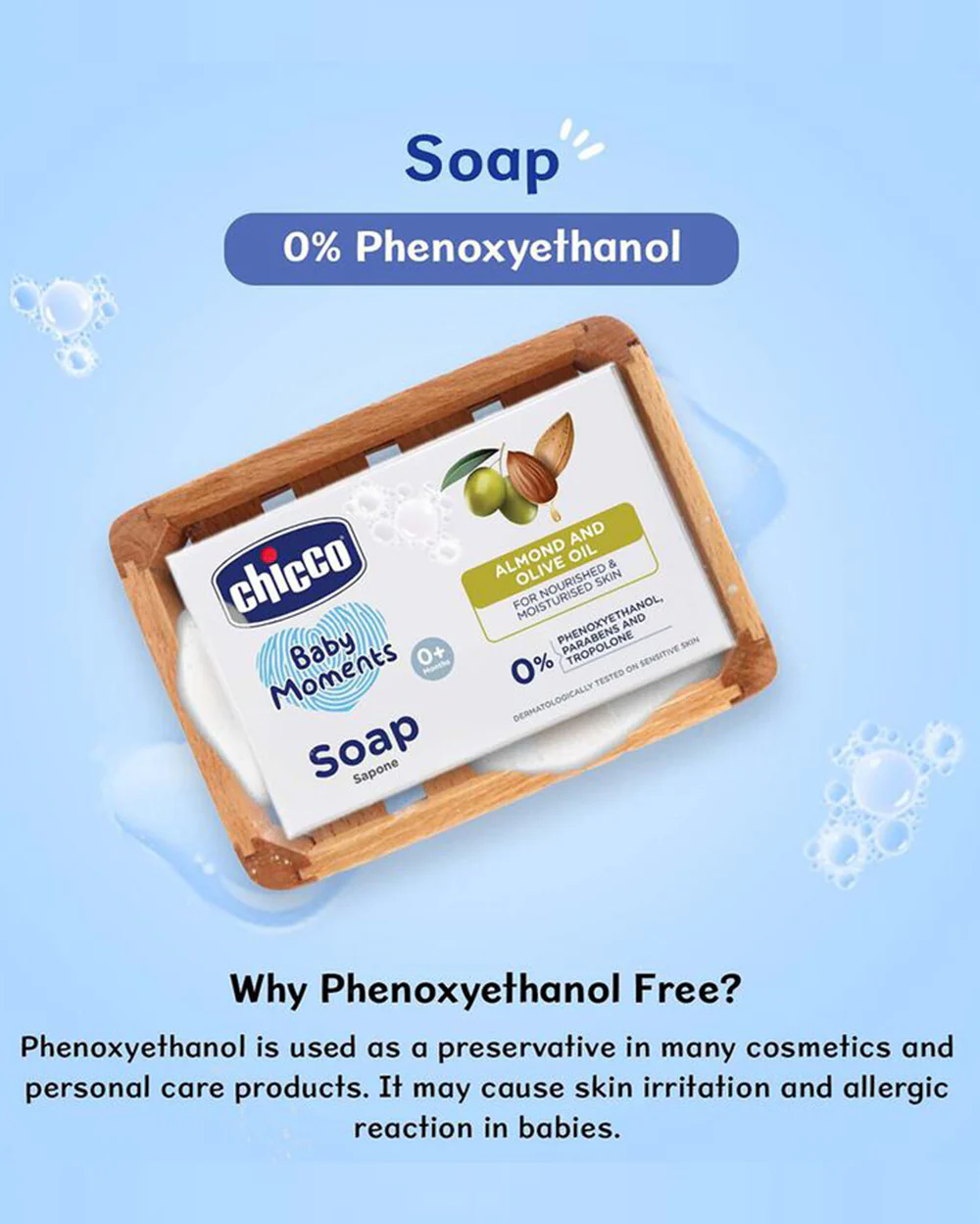 Chicco Baby Moments Baby Soap Bar-With Almond & Olive Oil-75 g - Image 12