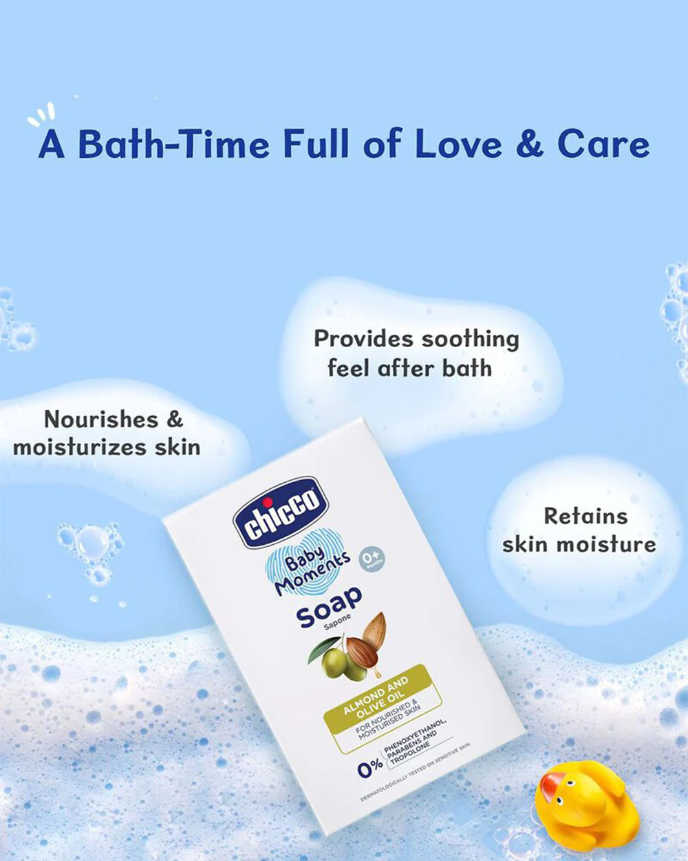 Chicco Baby Moments Baby Soap Bar-With Almond & Olive Oil-75 g - Image 18