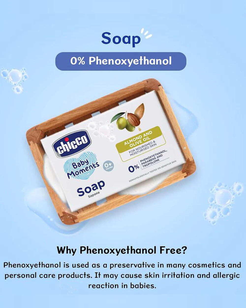 Chicco Baby Moments Baby Soap Bar-With Almond & Olive Oil-75 g - Image 19
