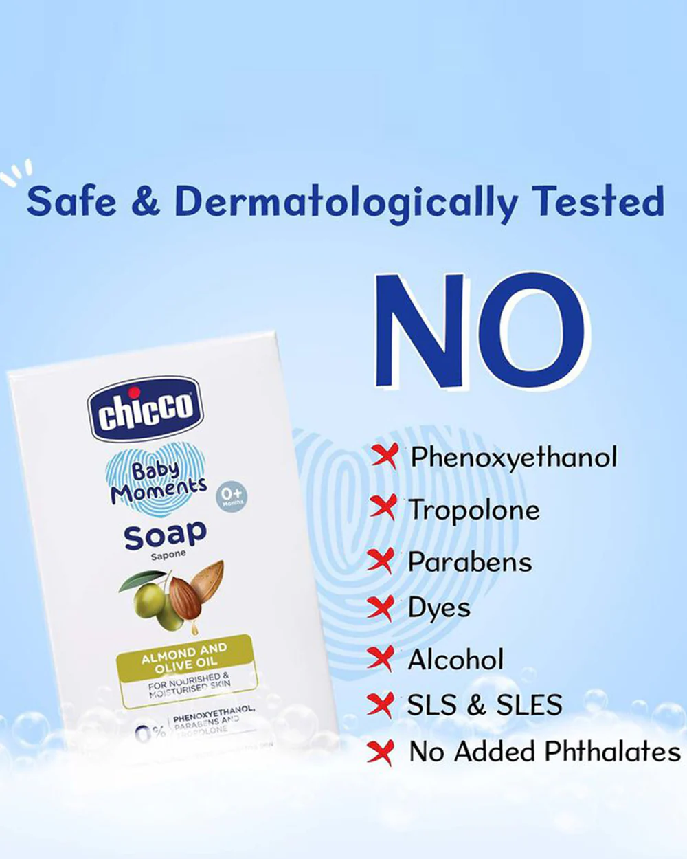 Chicco Baby Moments Baby Soap Bar-With Almond & Olive Oil-75 g - Image 6