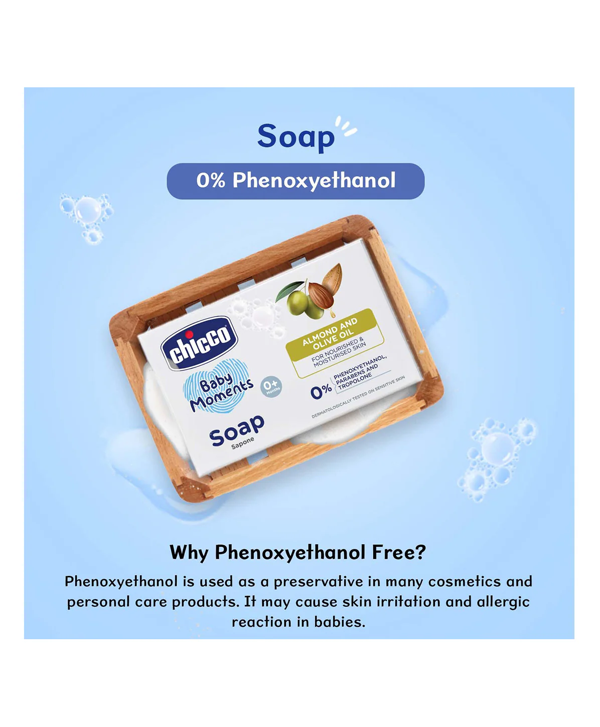 Chicco Baby Moments Baby Soap Bar-With Almond & Olive Oil-125 g - Image 12