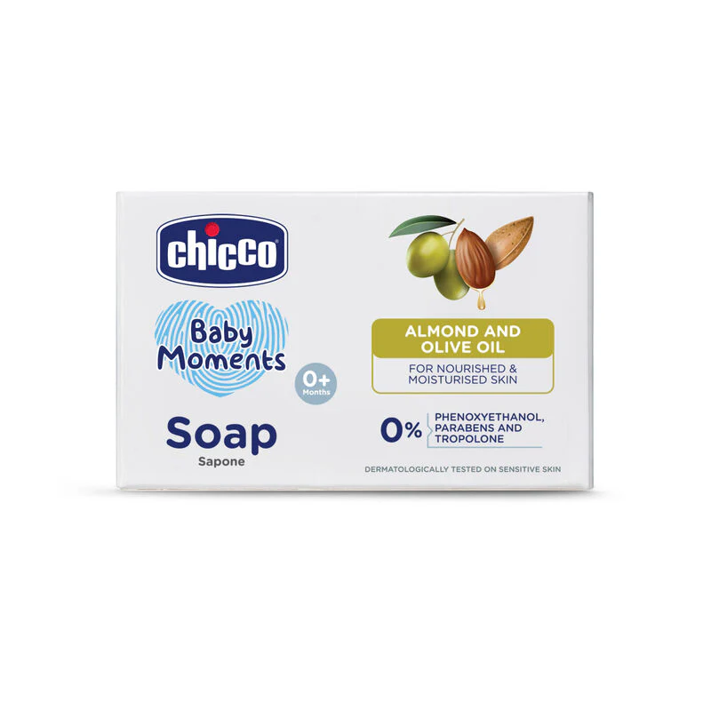 Chicco Baby Moments Baby Soap Bar-With Almond & Olive Oil-125 g - Image 17