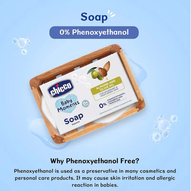Chicco Baby Moments Baby Soap Bar-With Almond & Olive Oil-125 g - Image 4