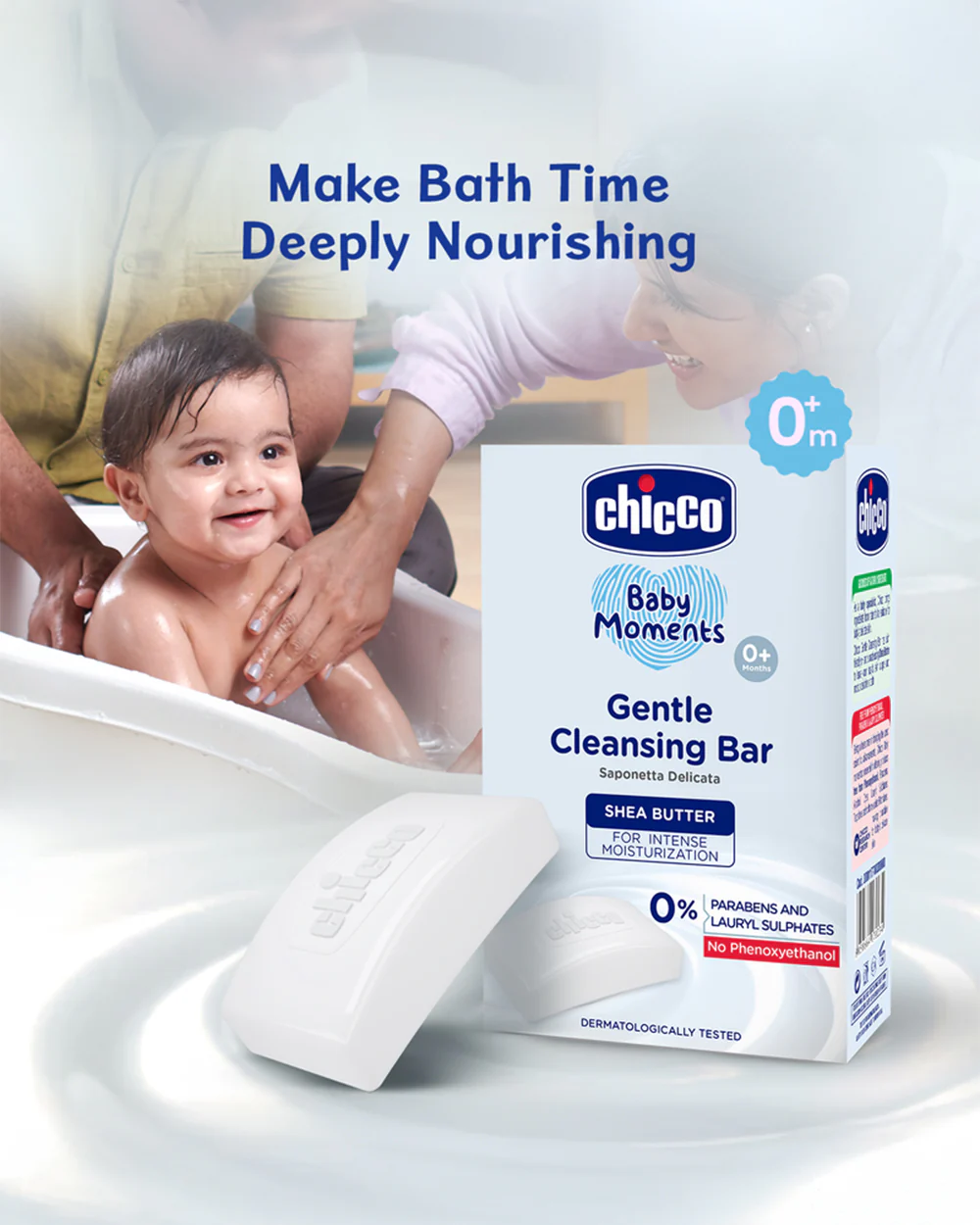 Chicco Baby Moments Gentle Baby Soap Bar-With Shea Butter - Image 2