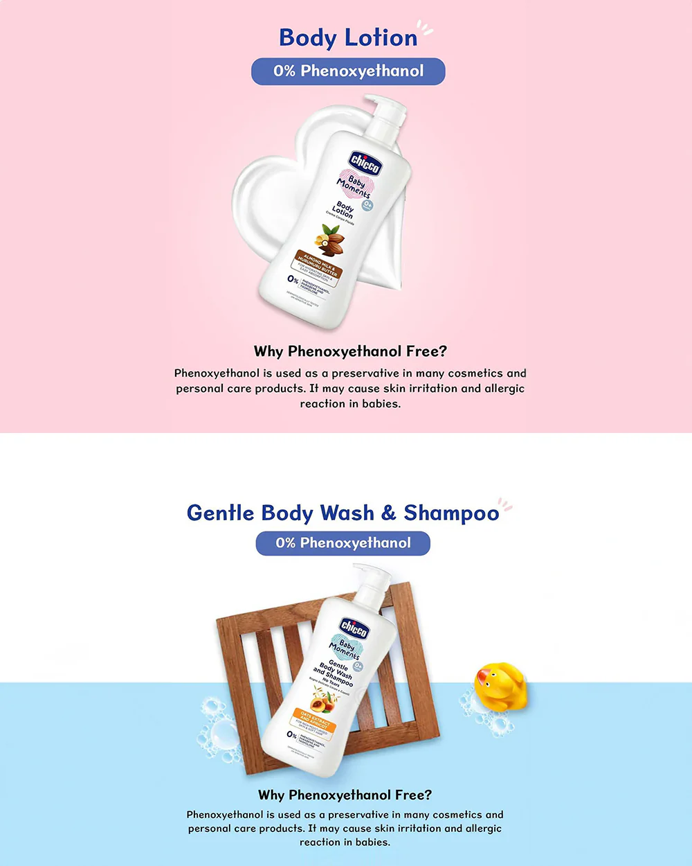 Chicco Baby Moments-Gentle Body Wash & Shampoo (500 ml) With Baby Lotion (500 ml) - Image 3