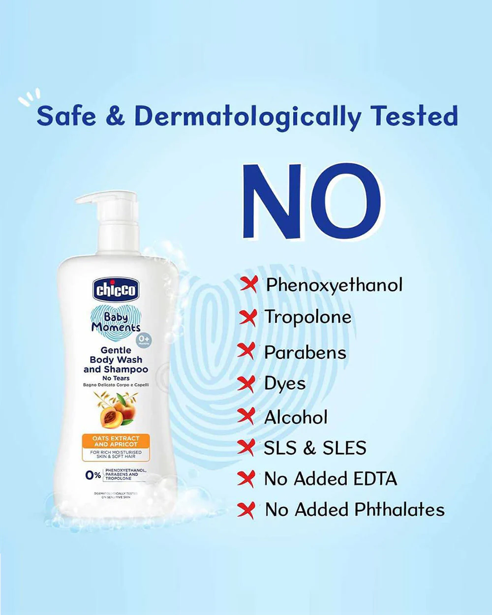 Chicco Baby Moments Gentle Body Wash & Shampoo-Top To Toe Wash-With Oats Extract & Apricot - Image 14