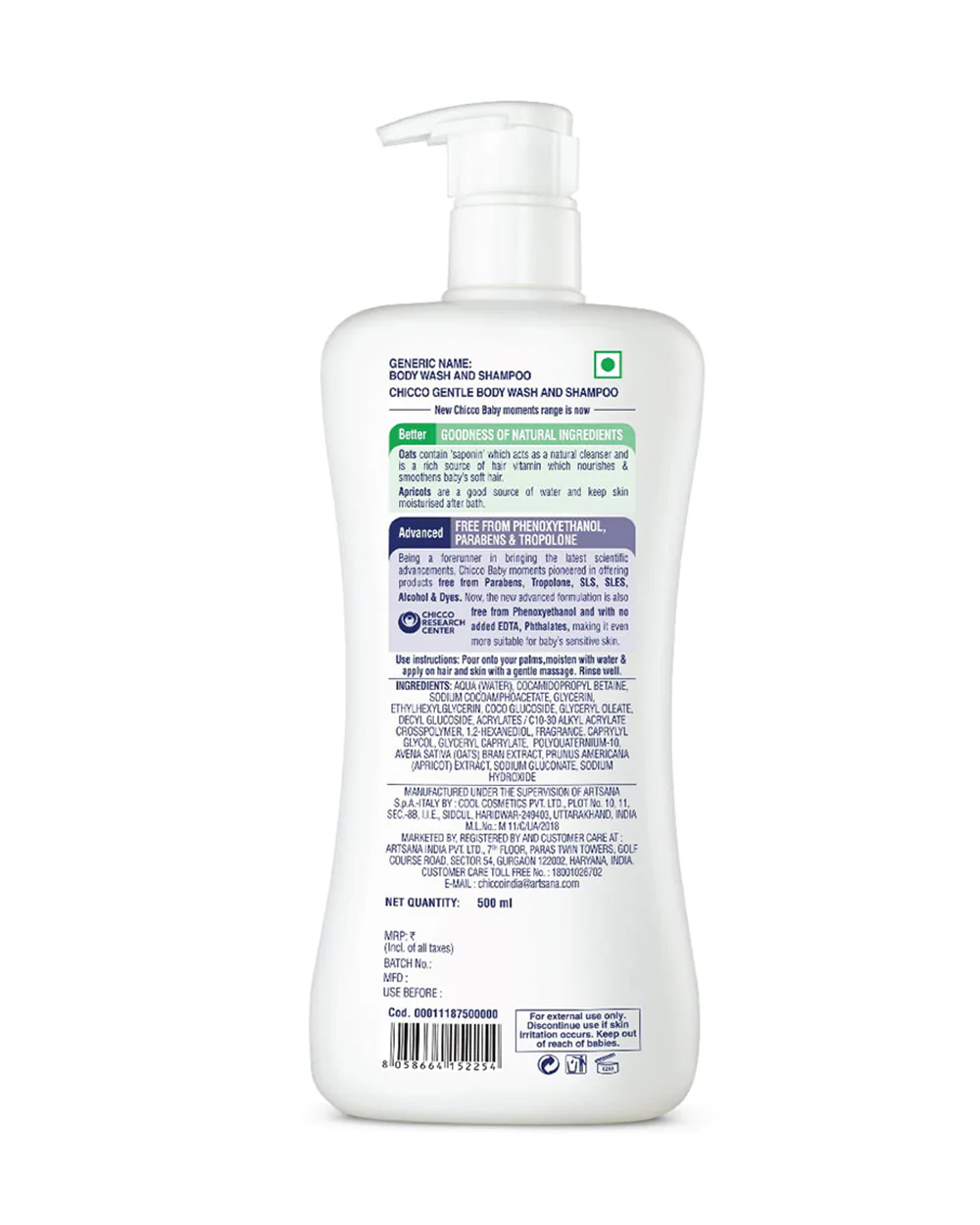 Chicco Baby Moments Gentle Body Wash & Shampoo-Top To Toe Wash-With Oats Extract & Apricot - Image 18
