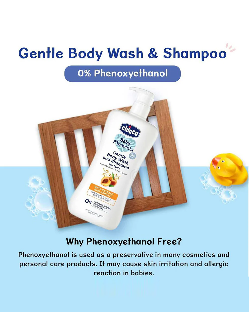 Chicco Baby Moments Gentle Body Wash & Shampoo-Top To Toe Wash-With Oats Extract & Apricot - Image 28