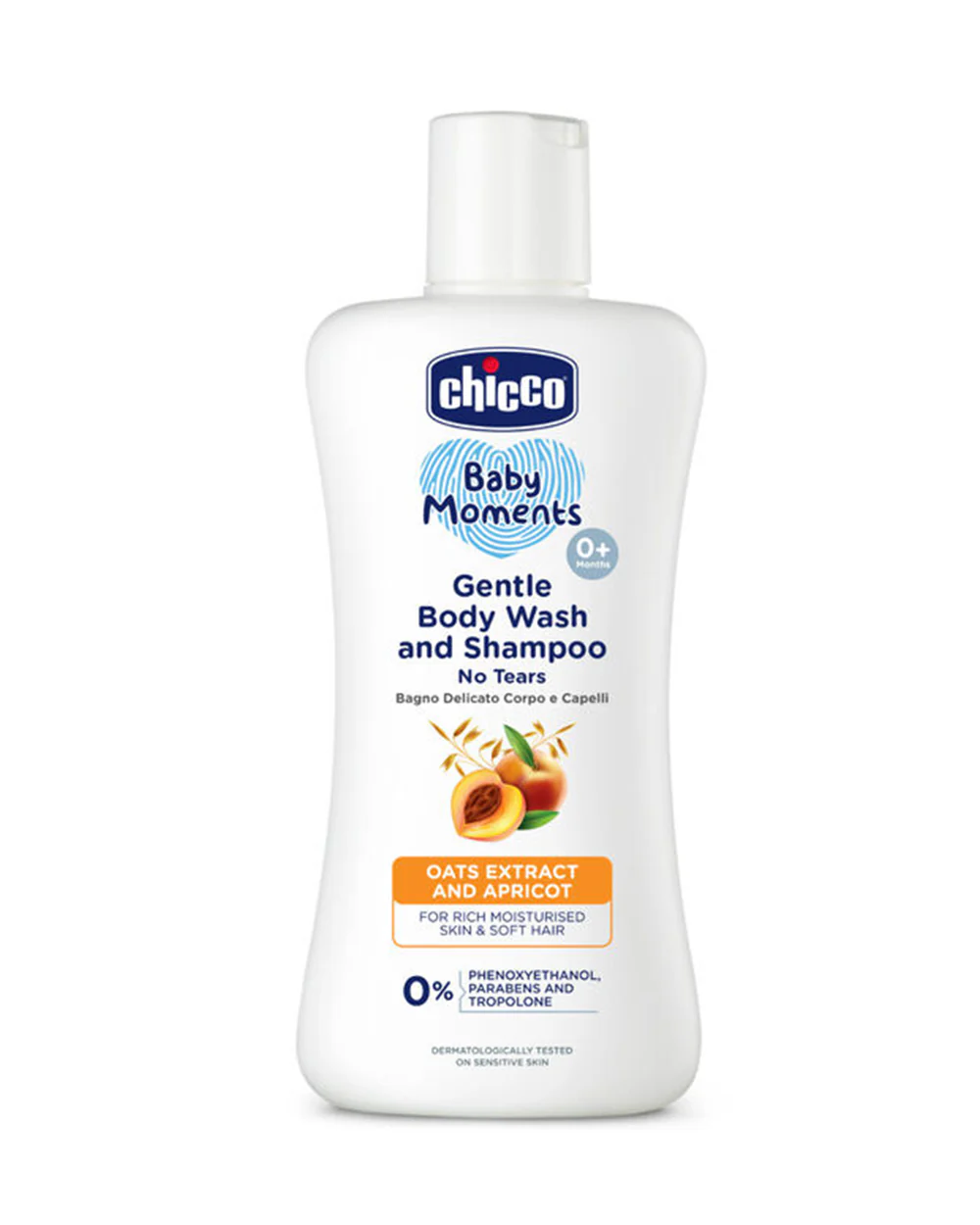 Chicco Baby Moments Gentle Body Wash & Shampoo-Top To Toe Wash-With Oats Extract & Apricot - Image 9
