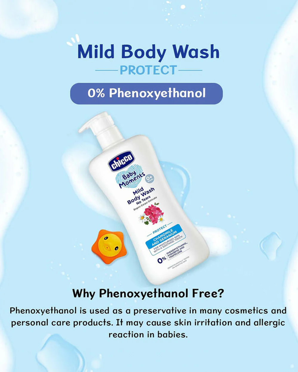 Chicco Baby Moments Mild Body Wash Protect-With Chamomile & Geranium - Image 4