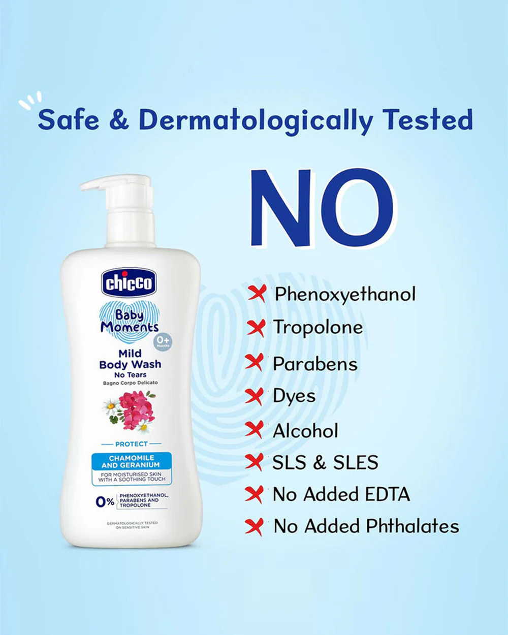Chicco Baby Moments Mild Body Wash Protect-With Chamomile & Geranium - Image 6