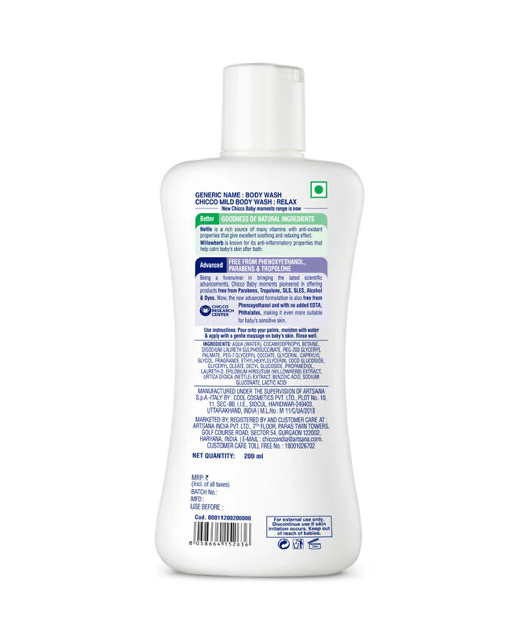 Chicco Baby Moments Mild Body Wash Relax-With Nettle & Willowherb - Image 18