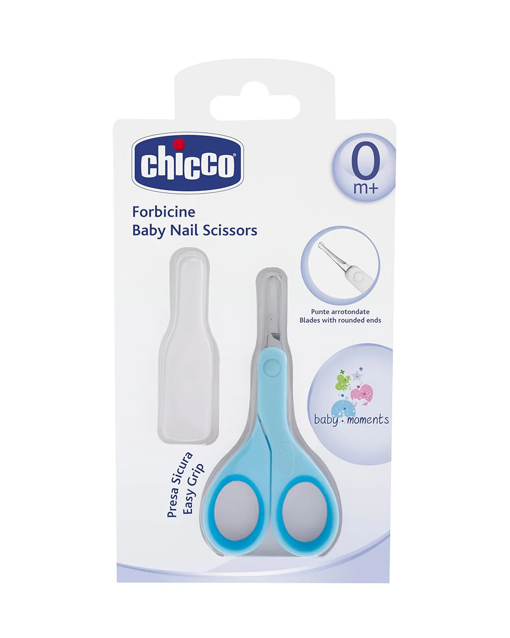 Chicco Baby Nail Scissors-With Rounded Tips-0M+-Blue - Image 2