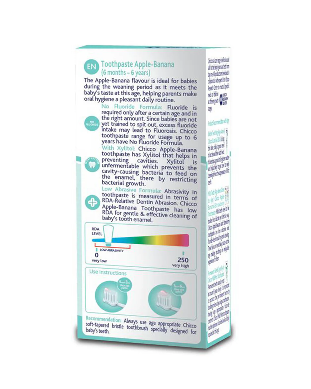 Chicco Baby Toothpaste Apple Banana Flavour - Image 3