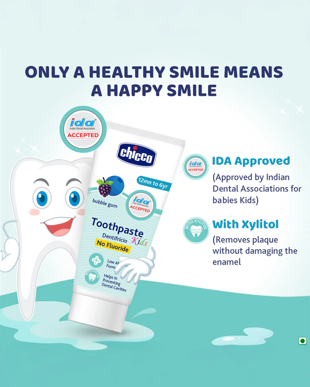 Chicco Baby Toothpaste Bubble Gum Flavour - Image 4