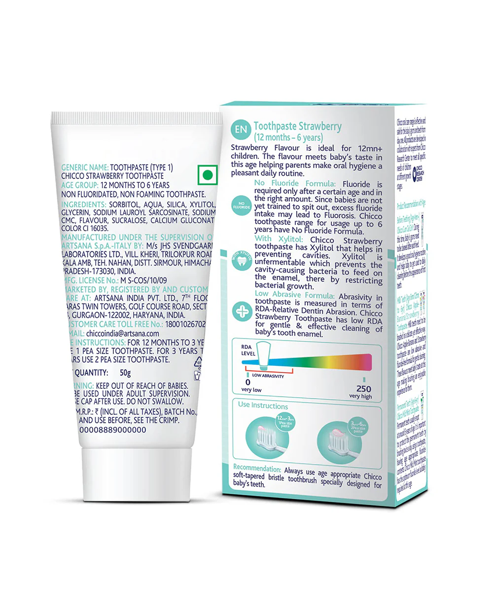 Chicco Baby Toothpaste Strawberry Flavour - Image 3