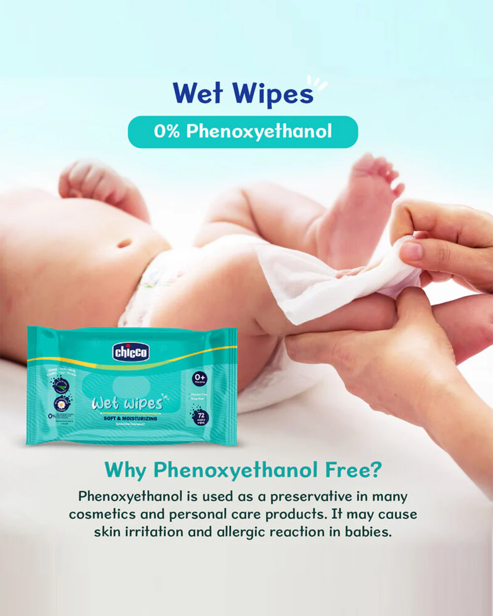 Chicco Baby Wet Wipes-With Aloe Vera & Chamomile - Image 5