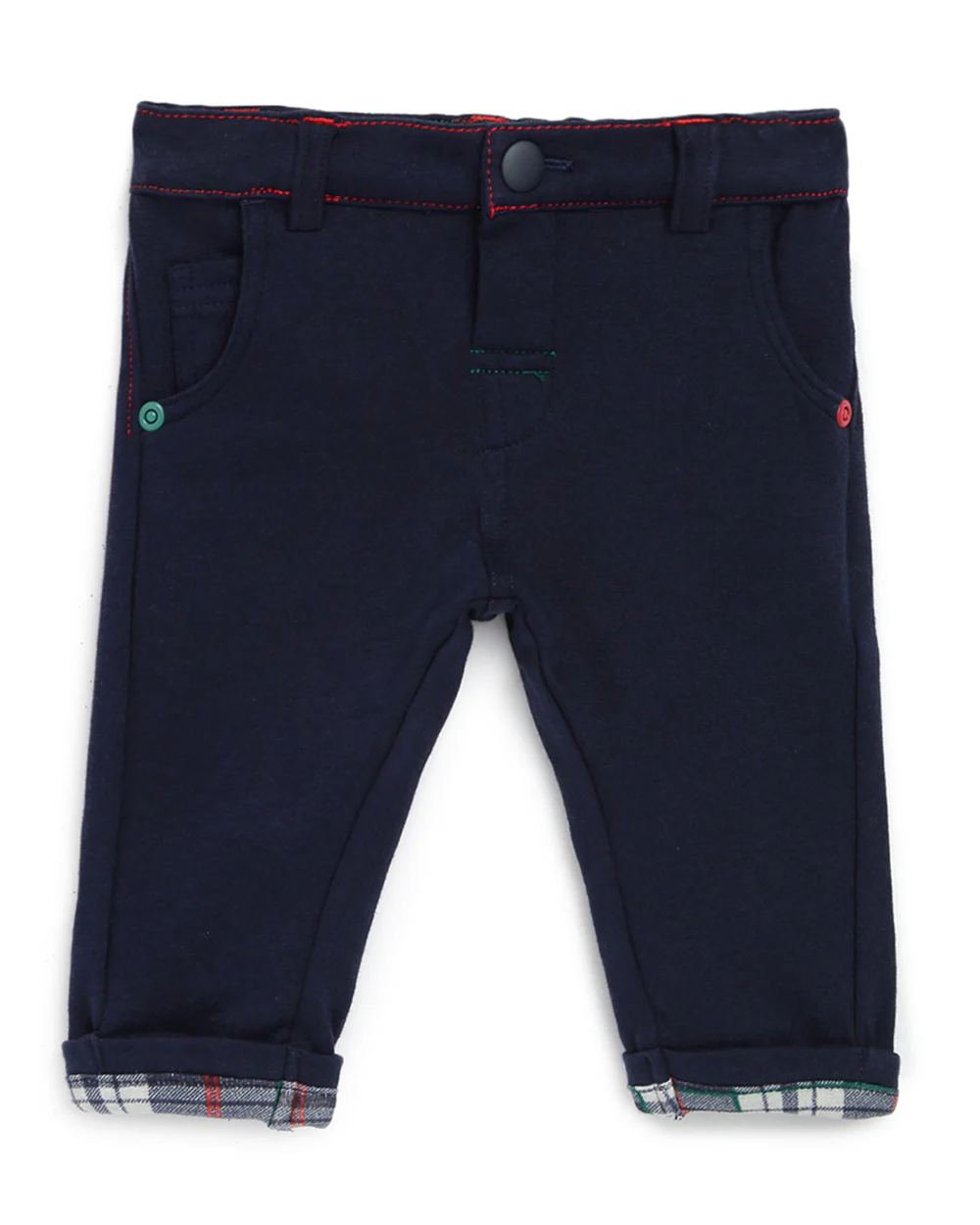 Chicco Dark Blue Jeans-Solid-Cotton Blend-For Infants - Image 3